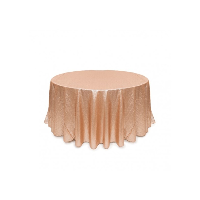 Nappe ronde sequin nude