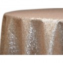 Nappe ronde sequin nude