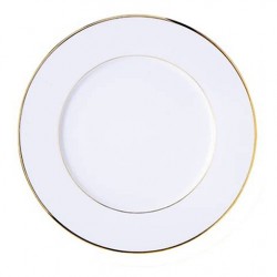 Assiette plate Morgane avec filet doré D19