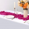 Chemin de table en gaze de coton fuchsia