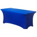 Nappe en lycra bleu roi pour table rectangulaire