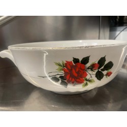 Saladier - Modèle fleur rouge